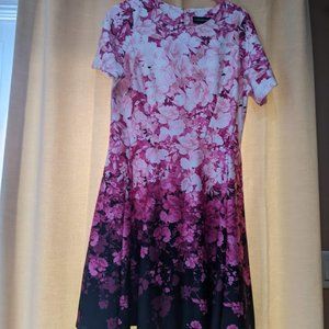 Lane Bryant Pink floral Dress:  Size 14/16